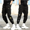 Men's Multi-Pocket Work Pants Loose Fit Joggers with Drawstring