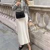 Satin Bow Midi Skirt for Women