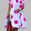 Bohemian Polka Dot V-Neck Midi Dress for Summer